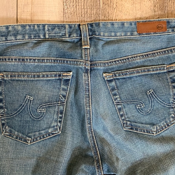 AG Stevie Embroidered Cuff Mid Rise Slim Fit Straight Jeans SZ 27 - Picture 7 of 14